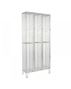 2 Door Mesh Locker Nest of 3
