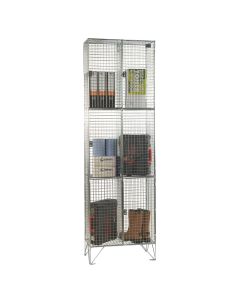 3 Door Express Delivery Mesh locker Nest of 2