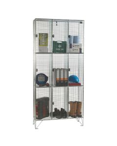 3 Door Express Delivery Mesh Locker Nest of 3
