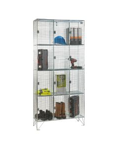 4 Door Express Delivery Mesh Locker Nest of 3