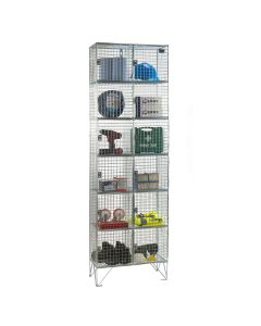 6 Door Express Delivery Mesh Locker Nest of 2