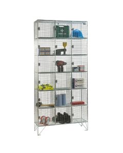 6 Door Express Delivery Mesh Locker Nest of 3