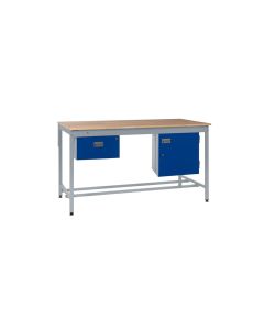 QMP Square Tube Workbench Kit A - Single Drawer and Cupboard