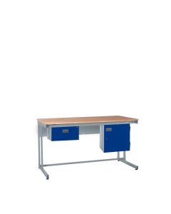 QMP Cantilever Workbench Kit A - Single Drawer and Cupboard