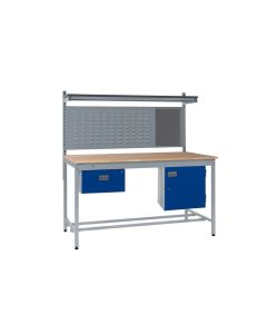 QMP Square Tube Workbench Kit C | Kit A + Louvre Panel and Upper Shelf