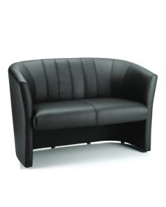 Neo Twin Tub Chair - Black Leather