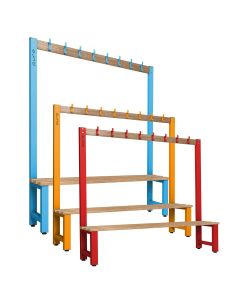 Pure Adult 1200W Single Sided Cloakroom Bench - Timber Slats