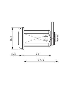 Ronis 26200 30mm Cam Lock. 90 degree rotation
