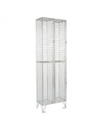 2 Door Budget Mesh Lockers Nest of 2